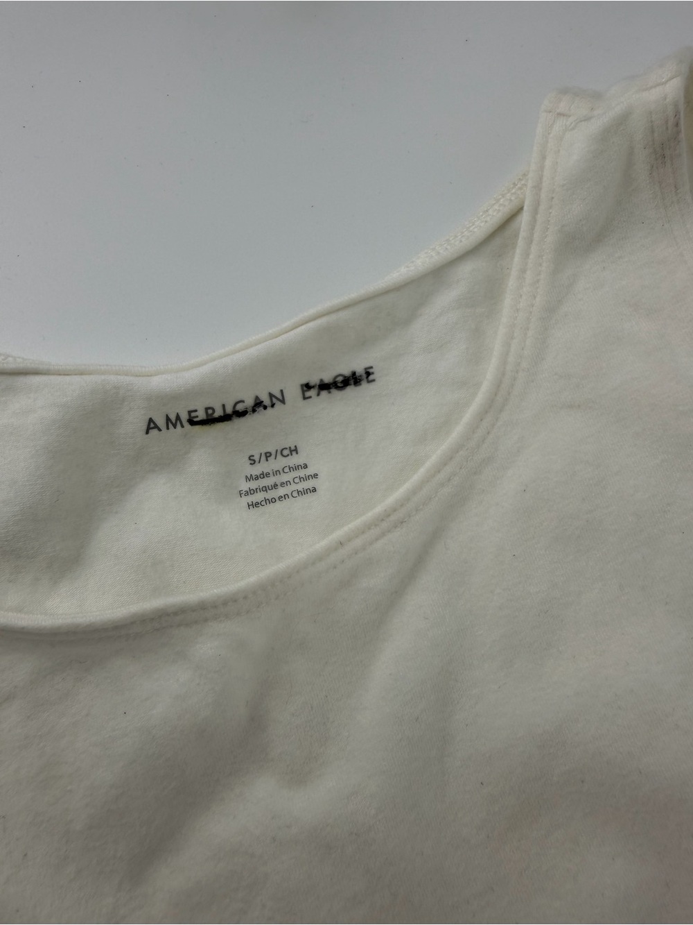 American Eagle White Sleeveless Cotton Bodysuit Size Small Basic Layering - Picture 2 of 6